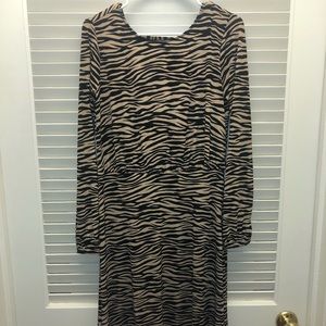 LOFT Tiger Print Dress Size 4 NWT